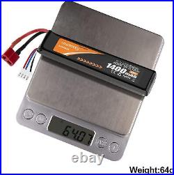 11.1V 1400mAh 30C 3S Airsoft LiPo Battery with Deans T Plug to Mini Tamiya Cable