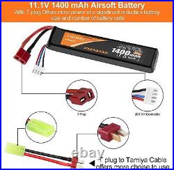 11.1V 2000mAh Airsoft Stick Battery 30C LiPo Battery with Mini Tamiya Connector