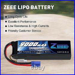 2PCS Zeee 3S LiPo Battery 11.1V 100C 9000mAh EC5 Metal Plates for RC Car Truck