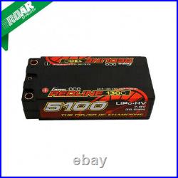 2X GensAce 5100mAh 130C 7.6V HardCase HV 2S Lipo Battery For 18 110 Racing Car