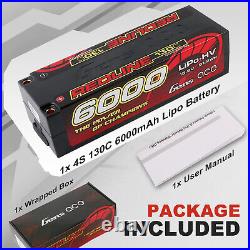 2X Gens Ace 6000mAh 130C 15.2V HV 4S Lipo Battery HardCase For 1/8 Racing Series