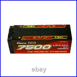 2X Gens Ace 7500mAh 130C 15.2V HV Lipo Battery 4S HardCase For 1/8 Racing Car US