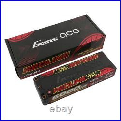 2X Gens ace 7.6V 130C 6000mAh 2S Lipo Battery Long HV HardCase For 1/8 RC Car US