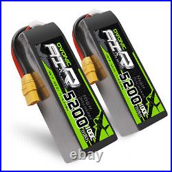 2X OVONIC 22.2V 100C 6S 5200mAh Lipo Battery with XT90 For RC Helicopter EDF Jet