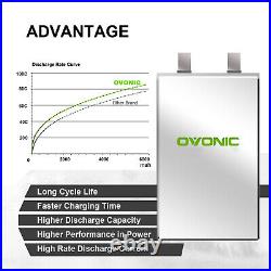 2X OVONIC 22.2V 100C 6S 5200mAh Lipo Battery with XT90 For RC Helicopter EDF Jet