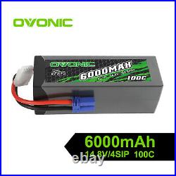 2X Ovonic 100C 14.8V 4S 6000mAh LiPo Battery EC5 For Arrma Outcast LIMITLES