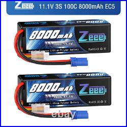 2X Zeee 3S Lipo Battery 11.1V 100C 8000mAh EC5 HardCase for RC Car Truggy Buggy