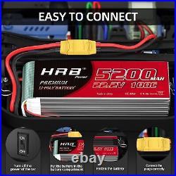 2×HRB 6S Lipo Battery 5200mAh 100C 22.2V for RC Car Helicopter Electrics Plane