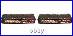 2 PACK Gens ace GA8396 Redline Series 6000mAh 7.6V 130C 2S 2P HV Lipo Battery