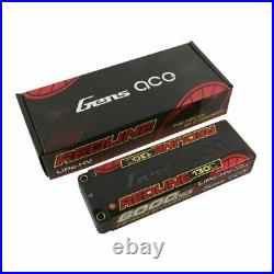 2 PACK Gens ace GA8396 Redline Series 6000mAh 7.6V 130C 2S 2P HV Lipo Battery