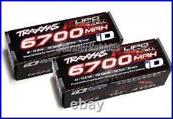 2 Traxxas 2890X Power Cell LiPo 14.8V 6700mAh Batteries withID X-MAXX 8s UDR MAXX