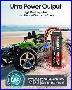 2 pack of HOOVO 4S Lipo Batteries 14.8V 10000mAh 120C RC Battery EC5 Plug