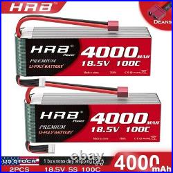 2pcs 5S 18.5V 4000mAh LiPo Battery 100C Deans For RC Car Helicopter Drone Boat