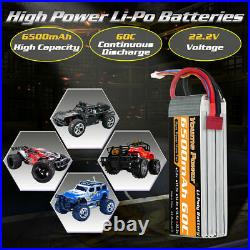 2pcs 6S 6500mAh 22.2V LiPo Battery Deans for RC Helicopter Airplane Car Truck