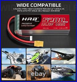 2pcs HRB 22.2V 6S 5200mAh LiPo Battery XT90 for RC Helicopter Airplane Truck Car
