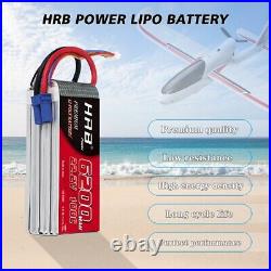 2pcs HRB 6S 22.2V 6200mAh 100C EC5 LiPo Battery for RC Drone Helicopter Car Boat