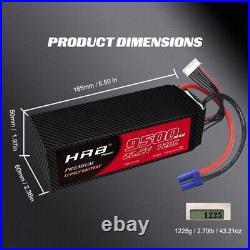 2pcs HRB LiPo Battery 6S 9500mAh 22.2V 120C EC5 for RC Helicopter Airplane Drone