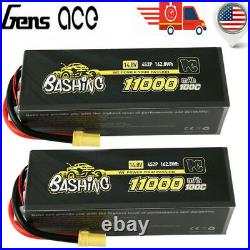 2x Gens Ace Bashing Pro 4s 14.8v 100C 11000mah Lipo Battery EC5 Plug For ARRMA