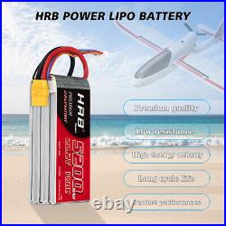 2x HRB 6S 5200mAh 22.2V 100C XT90 LiPo Battery for RC Drone Helicopter Boat Car