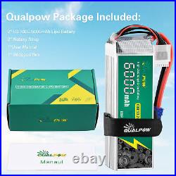2x Qualpow 6S LiPo Battery EC5 22.2V 100C 6000mAh for RC Helicopter Quad Car FPV