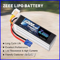 2x Zeee 22.2V 100C 6000mAh 6S LiPo Battery EC5 for RC Car Airplane Heli EDF Jet