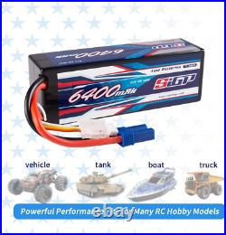 3S 11.1V Lipo Battery 6400Mah 100C Hard Case with Deans EC5 Plug for RC Car Truc