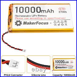 3.7V 10000mAh Lipo Battery Lithium Battery Micro PH2.0 for Raspberry Pi Board