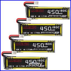 450mAh 3.8V 1S 150C LiPo Battery for Micro FPV Racing Drone JST-PH2.0 Connector