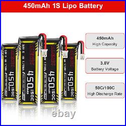 450mAh 3.8V LiPo Battery for Micro FPV Racing Drone JST-PH2.0 Connector Battery