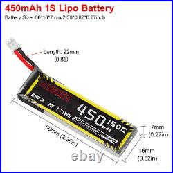 450mAh 3.8V LiPo Battery for Micro FPV Racing Drone JST-PH2.0 Connector Battery