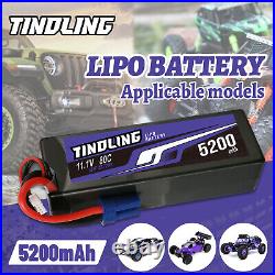 4X 3S LiPo Battery 11.1V 5200mAh 80C Hard Case EC5 For RC car Arrma Vehicle