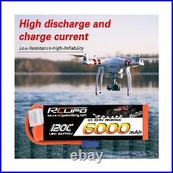 6S Lipo Battery 22.2V 120C 6000mAh Lipos with EC5 Connector RC Battery for RC