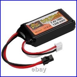 7.4V 1200mAh Lipo Battery SM Plug Rechargeable Battery for RC Car Boat Drone US