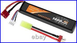 Airsoft 11.1V LiPo Hobby Battery 1400mAh 30C with B6 V3 Lipo Charger Balance