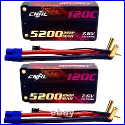 CNHL 2S Shorty Lipo Battery 5200mAh 7.6V High Voltage Lipo Battery 120C Hard