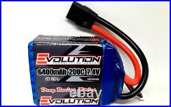 Evolution 6400mAh 200C 2S 7.4v Drag Racing Lipo Battery Pack withXT90 Connector