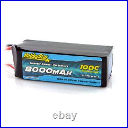 HobbyStar 8000mAh 5S 18.5V 100C LiPo Battery Plug RC Heli Plane EDF