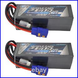 NHX Muscle Pack 4S 14.8V 7600mAh 75C Hard Case Lipo Battery (2) with QS8 Connector