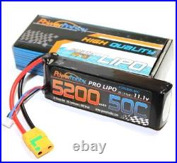 PowerHobby 3S 11.1V 5200mAh 50C Lipo Battery 2 Pack w XT90 Arrma NOTORIOUS
