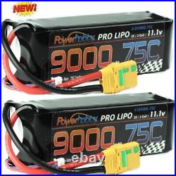 PowerHobby 3S 11.1V 9000mAh 75C Lipo Battery Pack w XT90 Plug (2 Pack)