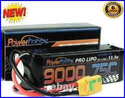 PowerHobby 3S 11.1V 9000mAh 75C Lipo Battery Pack w XT90 Plug (2 Pack)