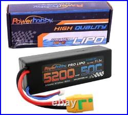 Powerhobby 3S 11.1V 5200mAh 50C Lipo Battery w XT90 Plug 3-Cell Hard Case (2)