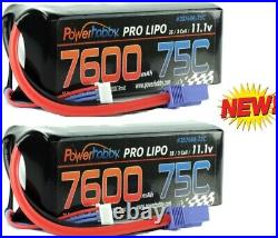 Powerhobby 3S 11.1v 7600mAh 75C Lipo Battery w EC5 Plugs (2 Pack)