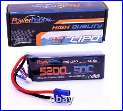Powerhobby 4S 14.8V 5200mAh 50C Lipo Battery Soft Case 4-Cell w EC5 Plug (2)
