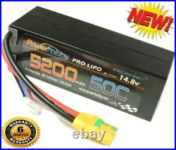 Powerhobby 4S 5200mAh 50C-100C Lipo Battery Hard Case XT90 Anti-Spark Plug X2