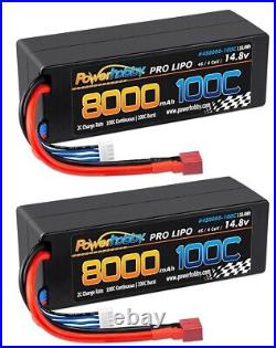 Powerhobby 4s 14.8V 8000MAH 100C Lipo Battery w DEANS Plug Hard Case (2)