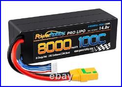 Powerhobby 4s 14.8V 8000MAH 100C Lipo Battery w XT90 Plug Hard Case (2)