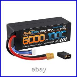 Powerhobby 4s 14.8v 6000mah 100c Lipo Battery w XT60 W ADAPTER HC (2)