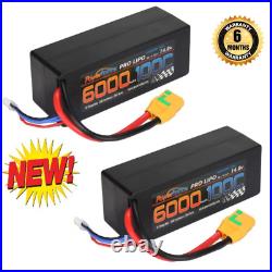 Powerhobby 4s 14.8v 6000mah 100c Lipo Battery w XT90 Hard Case 4-cell  2 Pa