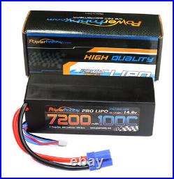 Powerhobby 4s 14.8v 7200mah 100c Lipo Battery w EC5 Plug Hard Case 4-Cell (2)
